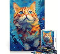 Rompecabezas de 1000 Piezas Gato Submarino para Adolescentes: Pensamiento estratégico, Escape Sereno, Diseño Limpio y Pensador para Navidad (38x26cm)