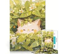 Rompecabezas de 1000 Piezas Gatos,Jardín,Retiro,Arte,Entrenamiento Mental,Diversión,Tiempo de Descanso,Juego,Navidad,Regalo Tranquilo (38x52cm)