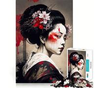 Rompecabezas de 1000 Piezas Geisha sangrienta,Juego de Bordes, Juguete para Entrenar la Mente,diversión para Jugar despacio,Regalo de cumpleaños 50x75cm