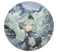 Rompecabezas de 1000 Piezas Genshin Impact EULA Lawrence, Redondo, 1000 Piezas para Adultos, diseño intrincado para Adolescentes, decoración DIY y diversión para estimular el Cerebro, 67,5 x 67,5 cm