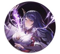 Rompecabezas de 1000 Piezas Genshin Impact Raiden Shogun, Rompecabezas Redondo de 1000 Piezas para Adultos, Juego Interactivo Familiar, desafío Mental, Juguete Educativo de 67,5 x 67,5 cm.