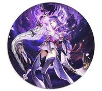 Rompecabezas de 1000 Piezas Genshin Impact Raiden Shogun, Rompecabezas Redondos de 1000 Piezas para Adultos, Navidad, Halloween, Pascua, Año Nuevo, 67,5 x 67,5 cm