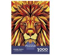 Rompecabezas De 1000 Piezas - Geometric Lion Vector Portrait in Vibrant Colors Rompecabezas Juego De Ingenio Decoración De Pared Oferta como Regalos para Toda La Familia 70x50cm/1000pcs