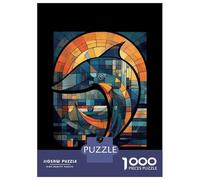 Rompecabezas De 1000 Piezas Geometric Whale Animal Rompecabezas para Adultos Juego Práctico Una Obra De Arte Cumpleaños Y Navidad 52x38cm/1000pcs