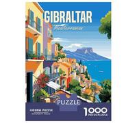 Rompecabezas De 1000 Piezas Gibraltar Mediterranean Rompecabezas para Adultos Juego De Ingenio Corte De Precisión Cumpleaños Y Navidad 70x50cm/1000pcs