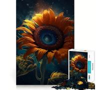 Rompecabezas de 1000 Piezas Girasol Agujero Negro Espacial para Adultos Juguete Inteligente, Divertido y silencioso Corte preciso 38x26cm