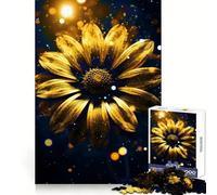 Rompecabezas de 1000 Piezas Girasol Cósmico Dorado Neón para Adultos Ideal para Mejorar la Memoria, divertirse y Relajarse Bordes limpios Artículo de Santa Claus (50x75cm)