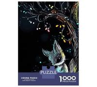 Rompecabezas De 1000 Piezas Glowing Fox in The Night Rompecabezas para Adultos Juego De Ingenio Ensamblaje De Patrones Difícil Y Desafiante 52x38cm/1000pcs