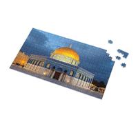 Rompecabezas de 1000 piezas Golden Dome Of The Rock: A Nighttime Marvel Picture Puzzle para niños pequeños de 2 a 4 años, rompecabezas de 500 piezas (500 piezas)
