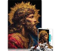 Rompecabezas de 1000 Piezas Golden Jesus, Rompecabezas de 1000 Piezas para Adultos y Adolescentes, Juego desafiante para Todos, para Mujeres, Regalos para Hombres, 50x75cm