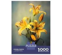 Rompecabezas De 1000 Piezas Golden Lily Flower Rompecabezas para Adultos Juegos Relajantes Decoración del Hogar Cumpleaños Y Navidad 38x26cm/1000pcs