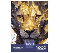 Rompecabezas De 1000 Piezas Golden Lion Portrait Poster, Picture, Metal Print, Paint by Creed Rompecabezas para Adultos Juegos Relajantes Análisis Y Lógica Cumpleaños Y Navidad 38x