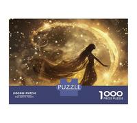 Rompecabezas De 1000 Piezas Golden Moon Goddess Rompecabezas para Adultos Juego Práctico Una Obra De Arte Cumpleaños Y Navidad 70x50cm/1000pcs