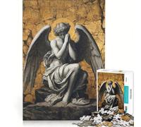 Rompecabezas de 1000 Piezas GoldxÁngel Orando I, Juegos de relajación, Descompresión Intelectual, Colección de Artistas, Bellas Artes 38x52cm