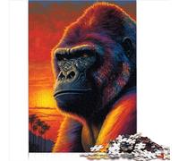Rompecabezas de 1000 Piezas Gorila Art Style Puzzles Juegos Rompecabezas de Madera Adolescentes y niños Regalo de cumpleaños, Regalos para Adultos 1000 Piezas （50x75cm）