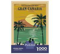 Rompecabezas De 1000 Piezas Gran Canaria Travel Rompecabezas para Adultos Juego Práctico para Aliviar El Estrés Cumpleaños Y Navidad 38x26cm/1000pcs