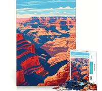 Rompecabezas de 1000 Piezas Gran Cañón Arte de Viaje Arte de Ajuste Habilidad Creativa Juguete Tiempo de Descanso Juego Arte navideño Exhibición (38x26cm)