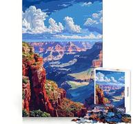 Rompecabezas de 1000 Piezas Gran Cañón Pixel Art Decoración de Bordes limpios Actividad para Mentes Inteligentes Tiempo fácil Divertido Regalo de Arte navideño 38x26cm