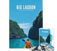Rompecabezas de 1000 Piezas Gran Laguna El Nido Palawan Juguetes adictivos para Cultivar la Paciencia Juego Educativo para aliviar el estrés Regalo de cumpleaños (Tamaño 50x75cm)