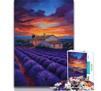 Rompecabezas de 1000 Piezas Granja de Lavanda para Adultos y Adolescentes Ejercita el Cerebro Juguete adictivo para Cultivar la Paciencia Ideal para Parejas 75x50cm