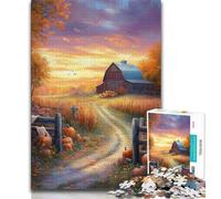 Rompecabezas de 1000 Piezas Granja de Otoño para Adultos y Adolescentes ¡Disfruta de Tus Vacaciones en casa! Cada Pieza es única Juego desafiante y Divertido para Toda la Familia 75x50cm