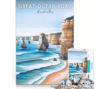 Rompecabezas de 1000 Piezas Great Ocean Road para Adultos Juegos Divertidos, interacción Entre Padres e Hijos Cada Pieza es única 50x75cm