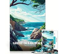 Rompecabezas de 1000 Piezas Great Ocean Walk Australia Coastal View Clean Joint Game Smart Play Gift Relax Play Time Christmas Decor Gift (50x75cm)