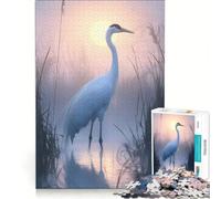 Rompecabezas de 1000 Piezas Grulla Blanca al Amanecer Juego práctico interacción Entre Padres e Hijos colección de Artistas Bellas Artes 38x26cm