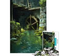 Rompecabezas de 1000 Piezas Gruta del Viejo Molino para cumpleaños y Navidad Decoración Juguetes DIY Apto para Mayores de 14 años (50x75cm)