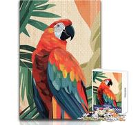 Rompecabezas de 1000 Piezas: Guacamayo Escarlata en un paraíso Tropical Una Forma Relajante de llenar el Tiempo Libre Corte preciso y consistente Juguete de tamaño 38x26cm
