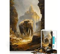 Rompecabezas de 1000 Piezas Guardián del Templo para Adolescentes Juguete para ejercitar la Mente Regalo Original para una escapada Tranquila 38x52cm