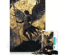 Rompecabezas de 1000 Piezas Guerrero Alado con Lanza para Adolescentes Juego de Habilidades mentales Corte láser para un Ajuste Actividad Relajante para Grupos en Interiores (38x26cm)