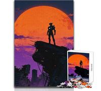 Rompecabezas de 1000 Piezas: Guerrero ciberpunk en una Estructura en ruinas Ideal para un Ambiente Acogedor en Interiores Juguete de precisión Duradero con Enclavamiento Tamaño: 50x75cm