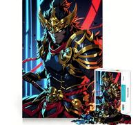 Rompecabezas de 1000 Piezas Guerrero con Armadura Dorada para Adultos Juego de Habilidad Mental Corte láser para un Ajuste Actividad gratificante para días lluviosos (50x75cm)