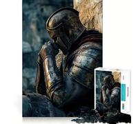 Rompecabezas de 1000 Piezas Guerrero con Armadura para Adultos Divertido Juego de Memoria con componentes Resistentes y de Corte Limpio aliviar el estrés (38x26cm)