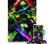 Rompecabezas de 1000 Piezas Guerrero con Espada arcoíris para Adultos Juego de Habilidad Mental Corte láser para un Ajuste Actividad gratificante para días lluviosos (38x26cm)
