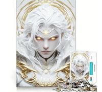 Rompecabezas de 1000 Piezas Guerrero de Pelo Blanco Juego para ejercitar la Mente artesanía experta en Corte pasatiempo Fascinante para Momentos de Ocio (38x52cm)