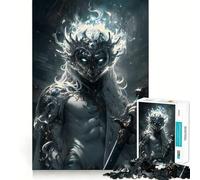 Rompecabezas de 1000 Piezas Guerrero de Pelo Blanco Juguete Que desafía la Mente Troquelado de Alta precisión Divertido Reto para el Tiempo de Espera (38x52cm)