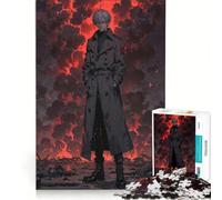 Rompecabezas de 1000 Piezas Guerrero del Apocalipsis Carmesí - Leyenda del Anime Oscuro, Juego Imposible, Actividades Divertidas en Casa, Colección de Artistas, Bellas Artes 38x26cm