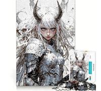 Rompecabezas de 1000 Piezas Guerrero Demonio de Cabello Blanco para ejercitar la Mente Divertido con Encaje Huecos Actividad para Compartir con Seres Queridos (38x26cm)