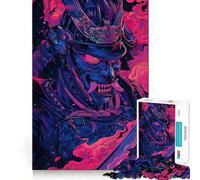 Rompecabezas de 1000 Piezas Guerrero Demonio Samurái para Adultos Ideal para estimular la Memoria, Relajarse y Jugar con Rompecabezas Corte Suave Regalo de cumpleaños (38x52cm)