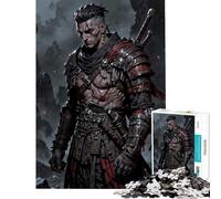 Rompecabezas de 1000 piezas Guerrero herido en un escenario de fantasía oscura Juguetes adictivos para cultivar la paciencia Juegos divertidos Decoración perfecta Regalo de cumpleaños (Tamaño 50x75cm)