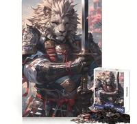 Rompecabezas de 1000 Piezas Guerrero León Samurai para Adolescentes, Juguete Intelectual, relajación Mental, Corte de Calidad, Regalo navideño (38x52cm)