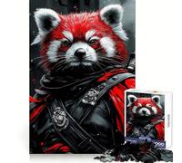 Rompecabezas de 1000 Piezas Guerrero Panda Rojo para Adolescentes, Juguete de lógica, Divertido y silencioso, Corte Suave, Regalo Encantador (50x75cm)