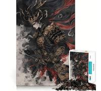 Rompecabezas de 1000 Piezas Guerrero samurái en el Humo para Adolescentes Juego de ingenio y relajación (38x52cm)