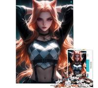 Rompecabezas de 1000 Piezas Guerrero Zorro Feroz Ideal para cumpleaños Navidad decoración del hogar y Juegos educativos Apto para Mayores de 14 años 50x75cm