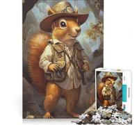 Rompecabezas de 1000 Piezas Guía de Safari de Ardillas Juego de ingenio Regalo de cumpleaños con Piezas de Formas aleatorias Que encajan Perfectamente 38x26cm