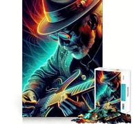 Rompecabezas de 1000 Piezas Guitarrista de Blues con vibráfono,Bordes Finos,Ideal para Manualidades,Actividades Creativas,Entretenimiento y como Regalo de cumpleaños 38x52cm
