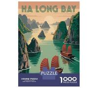 Rompecabezas De 1000 Piezas - Ha Long Bay Travel Rompecabezas para Adolescentes Juego Familiar Análisis Y Lógica Trato como Regalos para Toda La Familia 70x50cm/1000pcs