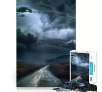 Rompecabezas de 1000 Piezas hacia la tormenta con Bordes Finos Ideal para desarrollar la Mente, Relajarse y Disfrutar de un Regalo artístico navideño (50x75cm)